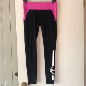 Black and pink PINK athletic pants
